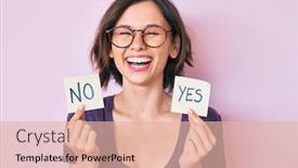  Presentation with yes - Amazing slide set having young-beautiful-girl-holding-yes backdrop and a lemonade colored foreground