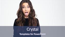  Presentation with tongue - Audience pleasing PPT theme consisting of young beautiful girl showing tongue backdrop and a ocean colored foreground
