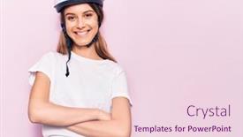  Presentation with bike - Presentation consisting of young-beautiful-girl-wearing-bike background and a lemonade colored foreground