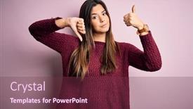  Presentation with girl pink baby shower - Colorful PPT layouts enhanced with young-beautiful-girl-wearing-casual backdrop and a violet colored foreground