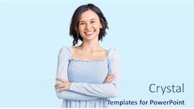  Presentation with clothes - Slide set with young-beautiful-girl-wearing-casual background and a sky blue colored foreground