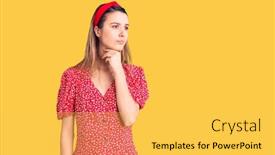  Presentation with sore throat - Presentation with young-beautiful-girl-wearing-dress background and a  colored foreground