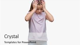  Presentation with pair of hands - Amazing slides having young beautiful girl wearing easter backdrop and a  colored foreground