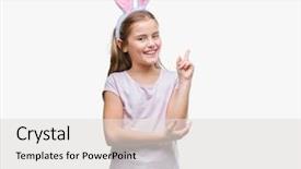  Presentation with swimming beautiful girl swims underwater - Slides featuring young beautiful girl wearing easter background and a  colored foreground