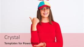  Presentation with propeller - PPT theme enhanced with young-beautiful-girl-wearing-fanny background and a red colored foreground