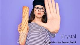  Presentation with defense - Audience pleasing slide set consisting of young-beautiful-girl-wearing-fashion backdrop and a light blue colored foreground