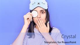  Presentation with funny - Cool new slides with young-beautiful-girl-wearing-funny backdrop and a light blue colored foreground