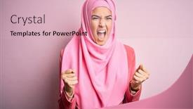  Presentation with muslim - Audience pleasing slides consisting of young-beautiful-girl-wearing-muslim backdrop and a lemonade colored foreground
