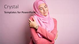  Presentation with self love - Cool new slides with young-beautiful-girl-wearing-muslim backdrop and a lemonade colored foreground