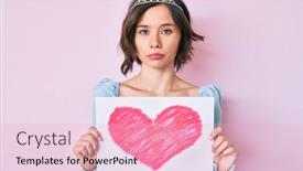  Presentation with princess - Slides enhanced with young-beautiful-girl-wearing-princess background and a lemonade colored foreground