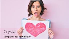  Presentation with princess - Colorful presentation design enhanced with young-beautiful-girl-wearing-princess backdrop and a lemonade colored foreground