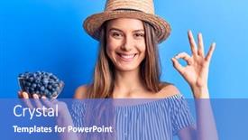  Presentation with girl scouts explorer summer - PPT theme consisting of young-beautiful-girl-wearing-summer background and a teal colored foreground