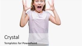  Presentation with winner announcement award success - Audience pleasing presentation design consisting of young beautiful girl wearing sunglasses backdrop and a  colored foreground