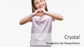  Presentation with heart love - Cool new presentation theme with young beautiful girl wearing sunglasses backdrop and a white colored foreground