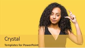  Presentation with curly hair - Beautiful slides featuring young beautiful girl with curly backdrop and a  colored foreground