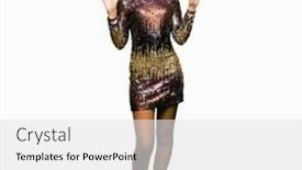  Presentation with hair dress - Amazing presentation theme having young beautiful girl with curly hair wearing night party dress showing and pointing up with fingers number ten while smiling confident and happy backdrop and a white colored foreground