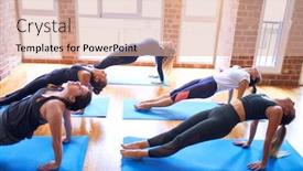  Presentation with coach - Slides with young-beautiful-group-of-sportswomen background and a lemonade colored foreground