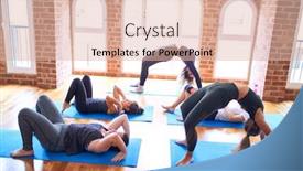  Presentation with coach - Cool new presentation theme with young-beautiful-group-of-sportswomen backdrop and a lemonade colored foreground