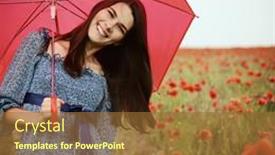  Presentation with beautiful young girl red - Amazing presentation having young-beautiful-happy-smiling-woman backdrop and a tawny brown colored foreground