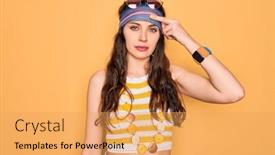  Presentation with skin infection - Slide set featuring young-beautiful-hippie-woman background and a yellow colored foreground