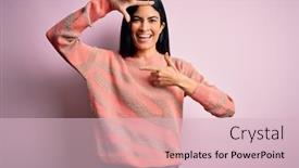  Presentation with animal print - Audience pleasing slide set consisting of young-beautiful-hispanic-fashion-woman backdrop and a lemonade colored foreground