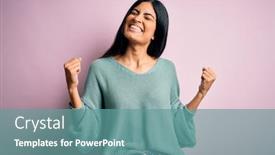  Presentation with green fashion - Audience pleasing slide deck consisting of young-beautiful-hispanic-fashion-woman backdrop and a teal colored foreground