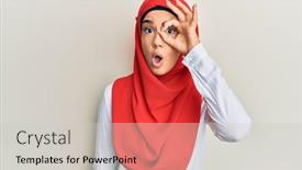  Presentation with hijab - Theme with young-beautiful-hispanic-girl-wearing background and a light gray colored foreground