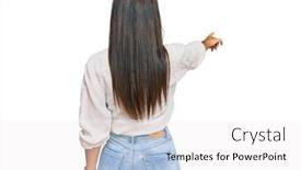  Presentation with esami medie girl power - Audience pleasing PPT theme consisting of young-beautiful-hispanic-girl-wearing backdrop and a white colored foreground