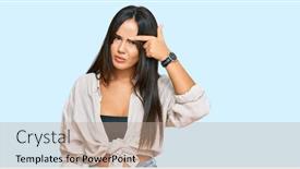  Presentation with skin infection - Cool new slides with young-beautiful-hispanic-girl-wearing backdrop and a coral colored foreground