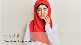  Presentation with islamic - PPT theme consisting of young-beautiful-hispanic-girl-wearing background and a soft green colored foreground