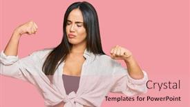  Presentation with hispanic - Slide deck with young-beautiful-hispanic-girl-wearing background and a lemonade colored foreground