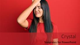  Presentation with beautiful young girl red - Beautiful theme featuring young-beautiful-hispanic-girl-wearing backdrop and a crimson colored foreground