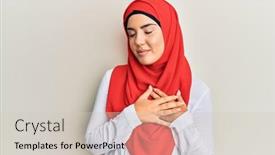  Presentation with hispanic - PPT layouts consisting of young-beautiful-hispanic-girl-wearing background and a soft green colored foreground