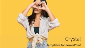  Presentation with swimming beautiful girl swims underwater - Presentation theme consisting of young-beautiful-hispanic-girl-wearing background and a yellow colored foreground