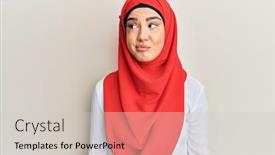  Presentation with hispanic - Slides featuring young-beautiful-hispanic-girl-wearing background and a light gray colored foreground