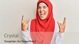  Presentation with music traditional - Audience pleasing presentation design consisting of young-beautiful-hispanic-girl-wearing backdrop and a soft green colored foreground