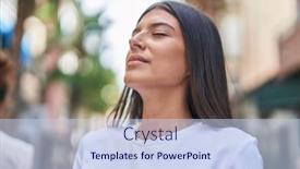  Presentation with beautiful hispanic woman - PPT layouts enhanced with young-beautiful-hispanic-woman-breathing background and a sky blue colored foreground