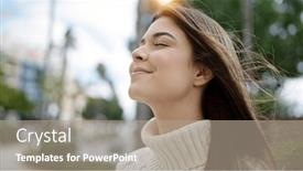  Presentation with breathing - Slides with young-beautiful-hispanic-woman-breathing background and a coral colored foreground