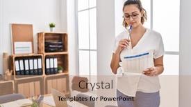  Presentation with beautiful hispanic woman - PPT layouts having young-beautiful-hispanic-woman-business background and a coral colored foreground