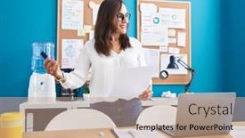  Presentation with woman office desk - 