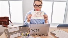  Presentation with beautiful hispanic woman - PPT theme having young-beautiful-hispanic-woman-business background and a coral colored foreground