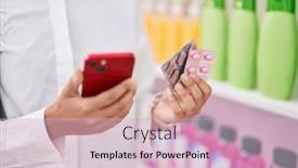  Presentation with tablets - Presentation theme with young-beautiful-hispanic-woman-client background and a lemonade colored foreground