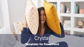  Presentation with noise - Slides with young-beautiful-hispanic-woman-covering background and a  colored foreground