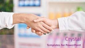  Presentation with beautiful hispanic woman - Presentation theme featuring young-beautiful-hispanic-woman-customer background and a  colored foreground