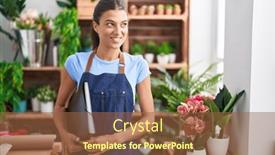  Presentation with binder - PPT layouts consisting of young-beautiful-hispanic-woman-florist background and a tawny brown colored foreground