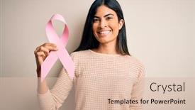  Presentation with beautiful hispanic woman - PPT theme with young-beautiful-hispanic-woman-holding background and a lemonade colored foreground