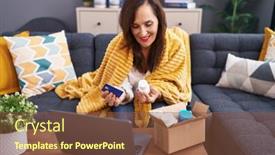  Presentation with beautiful hispanic woman - Theme enhanced with young-beautiful-hispanic-woman-holding background and a tawny brown colored foreground