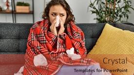  Presentation with napkin - PPT theme consisting of young-beautiful-hispanic-woman-ill background and a red colored foreground