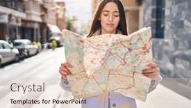  Presentation with beautiful hispanic woman - PPT layouts with young-beautiful-hispanic-woman-looking background and a lemonade colored foreground