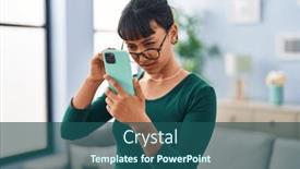  Presentation with vision - Slide set with young-beautiful-hispanic-woman-looking background and a ocean colored foreground